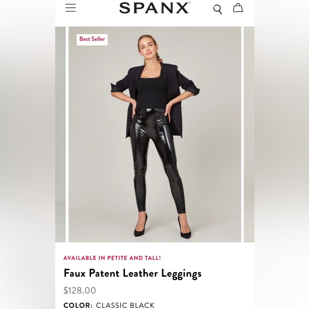 Spanx Faux Patent Leather Leggings